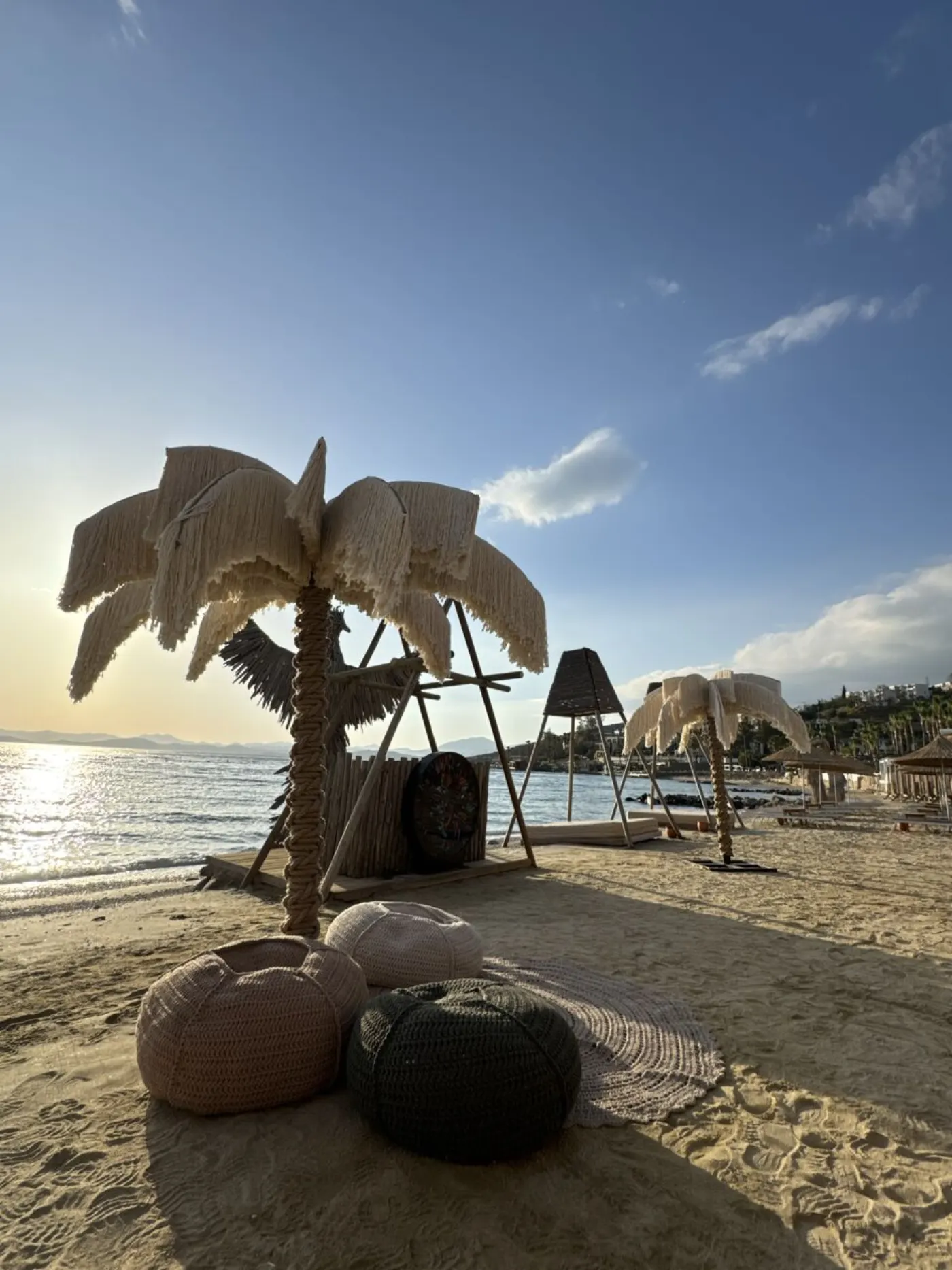 Dimare palm trees and woven seating at TUI Magic Life Bodrum